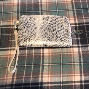 Old Navy faux leather wristlet.